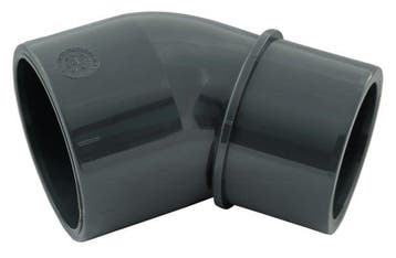 Coude en PVC à 45 degrés conique 63/50 mm x 63 mm, Ophalen of Verzenden, Neuf