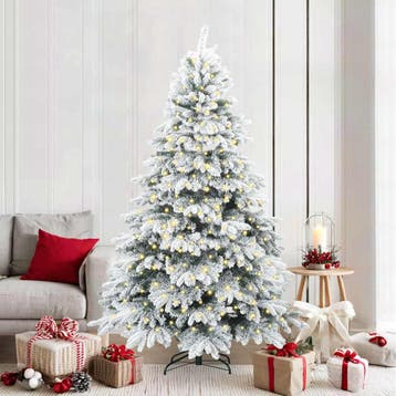 vidaXL Kunstkerstboom met 300 LED met standaard Wit 210 cm, Verzenden