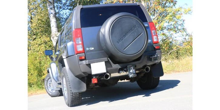 FOX Hummer H3 einddemper dwars uitgang rechts/links - 1x100, Autos : Pièces & Accessoires, Systèmes d'échappement, Envoi