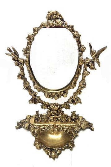 Spiegel - Verguld brons, Antiek en Kunst