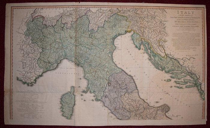 Italië - Italië; De la Rochette / William Faden - Italy with, Boeken, Atlassen en Landkaarten