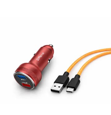 DrPhone ON-1 Autolader + 6A USB-C Kabel – Snellader -, Télécoms, Verzenden