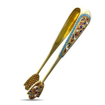 Pince à sucre - Argent 875 (84 Zolotniki) - 1850-1900, Antiquités & Art
