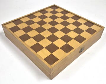 Vintage Homas houten opklapbord voor schaken, dammen en, Verzenden