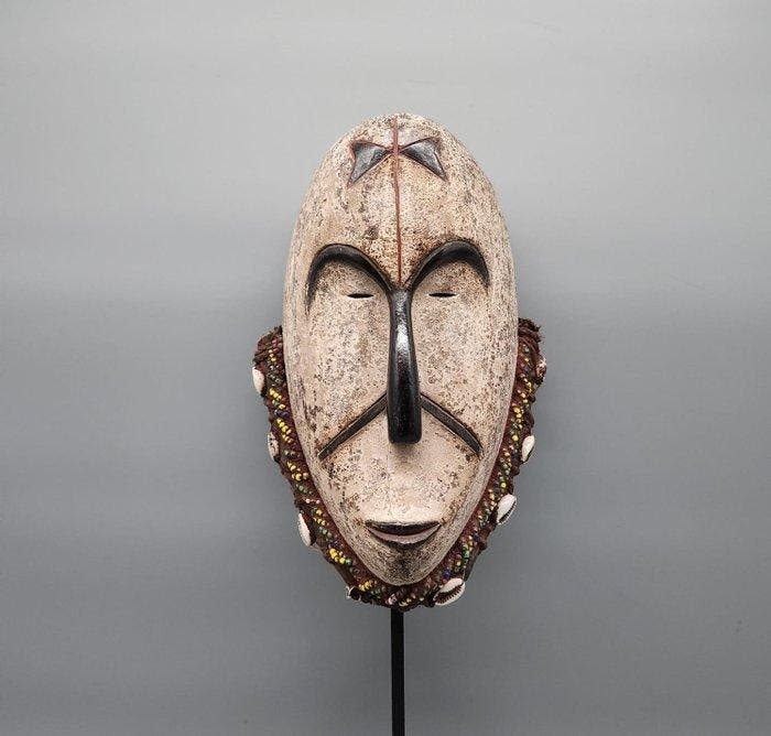 Masker - slagtand - Gabon (Zonder minimumprijs), Antiquités & Art, Art | Art non-occidental