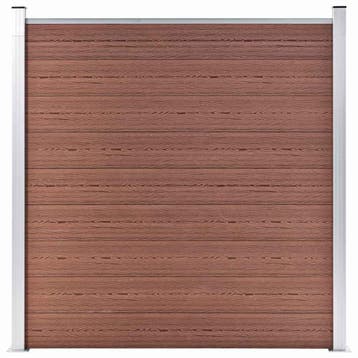 vidaXL Schutting 180x186 cm HKC bruin, Verzenden, Nieuw