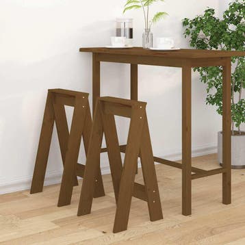 vidaXL Krukken 2 st 40x40x75 cm massief grenenhout, Huis en Inrichting, Stoelen, Verzenden, Nieuw