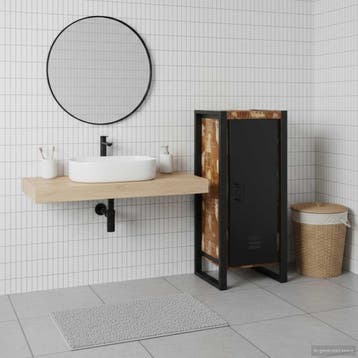 vidaXL Badkamerkast Bruin 40 x 35 x 90 cm Massief, Verzenden