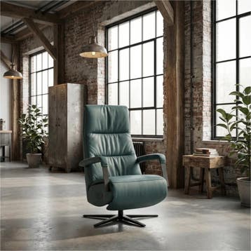 Leren elektrisch relaxfauteuil Core - Toledo Whale, Bohemian, Industrieel, Modern, Scandinavisch, Nieuw, Ophalen of Verzenden