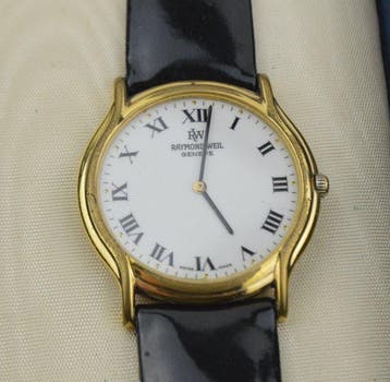 Raymond Weil - Ref. 210 Mens 32mm Gold Plated with Box -