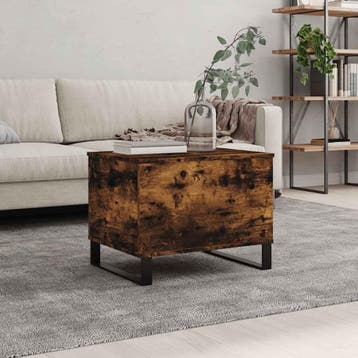 vidaXL Salontafel 60x44,5x45 cm bewerkt hout gerookt, Verzenden