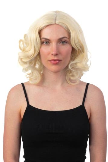 KIMU® Luxe Blonde Pruik Haar Boblijn Slag Schouderlengte Haa, Kleding | Dames, Ophalen of Verzenden, Nieuw