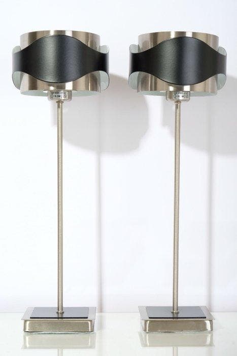 EGLO Leuchten - Tafellamp (2) - Metaal, Glas, Antiquités & Art, Antiquités | Meubles | Chaises & Canapés