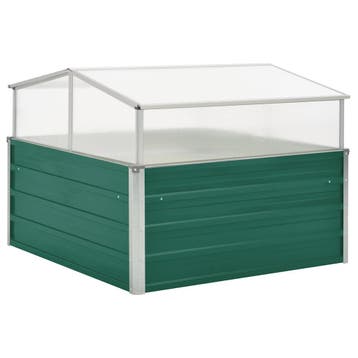 vidaXL Tuinkas 100x100x77 cm gegalvaniseerd staal groen, Verzenden, Nieuw