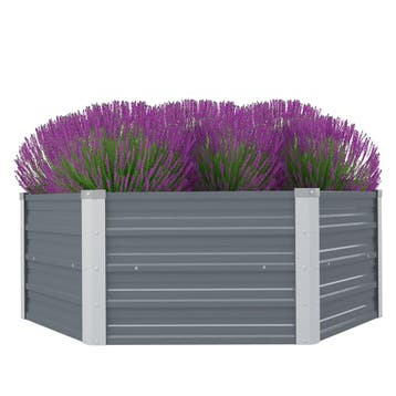 vidaXL Plantenbak verhoogd 129x129x45 cm gegalvaniseerd, Tuin en Terras, Bloempotten, Verzenden, Nieuw