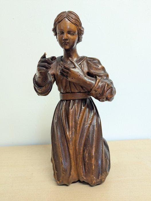 Beeld, Maria magdalena - 33 cm - Hout - 1850, Antiek en Kunst, Kunst | Niet-Westerse kunst