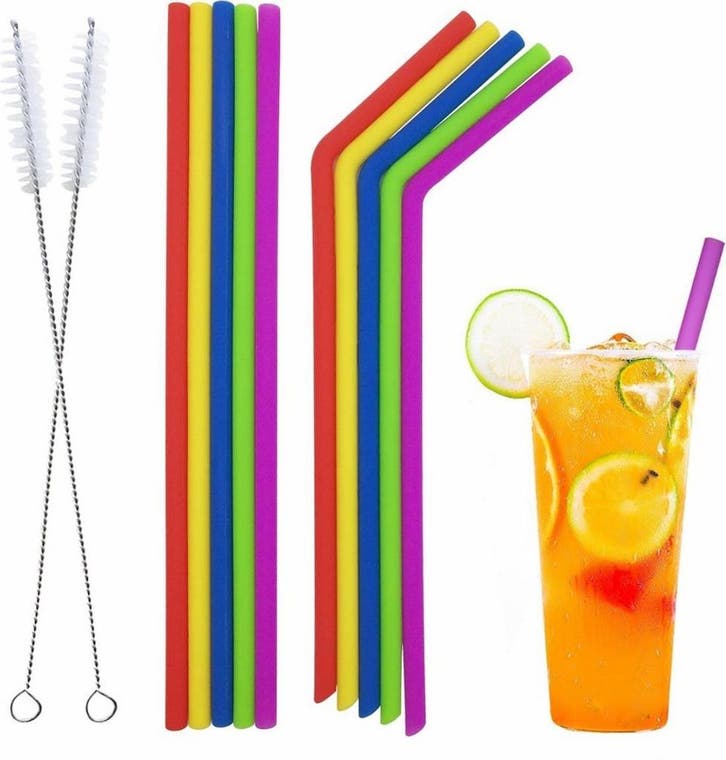 Fako Bijoux - Herbruikbare Siliconen Rietjes - Duurzame, Maison & Meubles, Cuisine | Couverts, Envoi