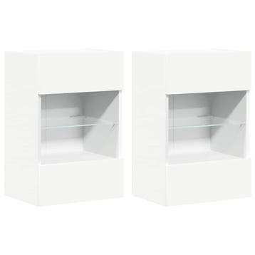 Tv-meubel LED 2-set | Retour deal | Snel beslist is winst, Huis en Inrichting, Minder dan 50 cm, Gebruikt, Verzenden, Glas