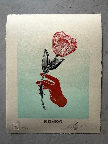 Shepard Fairey (OBEY) (1970) - Rise Above - Barbwire Flower