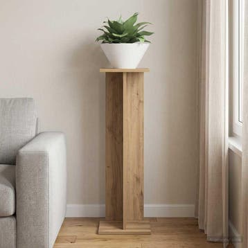 vidaXL Plantenstand Artisanaal eiken 25 x 25,5 x 80,5 cm, Verzenden, Nieuw