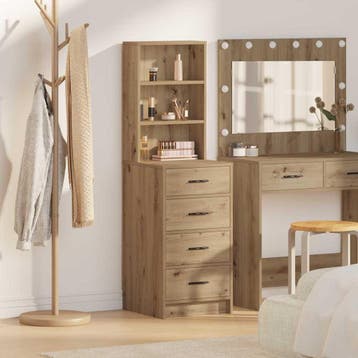 vidaXL Highboard artisanaal eikenkleurig 40 x 41 x 135 cm, Verzenden, Nieuw