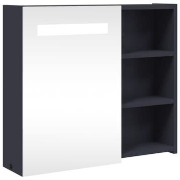 LED Spiegelkast Grijs | Tweede kansje | OP = OP, Huis en Inrichting, Badkamer | Badkamermeubels, Spiegelkast, Verzenden, 50 tot 100 cm