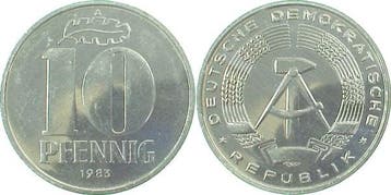10 Pfennig Ddr 1983a, Verzenden, België