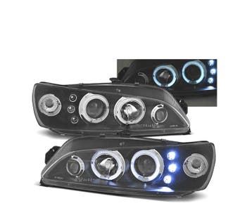 PHARES PEUGEOT 306 97-01 ANGEL EYES FOND NOIR, Verzenden