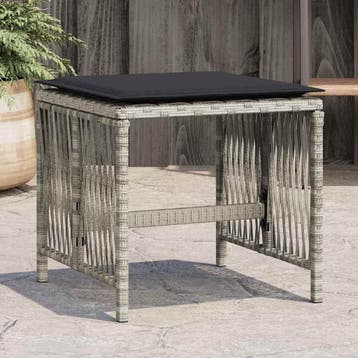 vidaXL Tuinkrukken 4 st met kussens 41x41x36 cm poly rattan, Verzenden, Nieuw