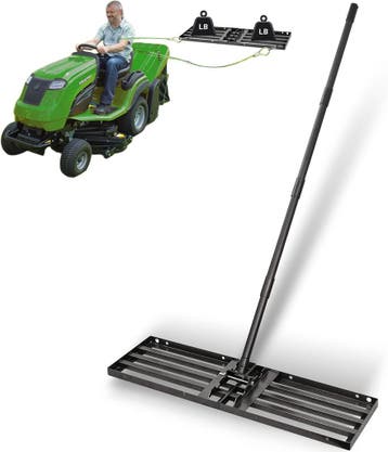 Tuinhark RVS 43cm | 34% Retour Deal | Gazon strak!, Verzenden, Zo goed als nieuw, Hark, ABtool