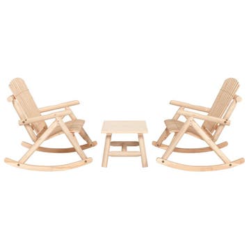 vidaXL 3-delige Loungeset massief vurenhout, Tuin en Terras, Verzenden, Nieuw, Loungeset