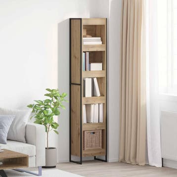 vidaXL Boekenkast Ambachtelijk Eiken 40 x 30 x 189,5 cm, Verzenden, Nieuw