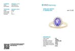 Ring - 14 karaat Geel goud - 1.33ct. tw. Tanzaniet - Diamant