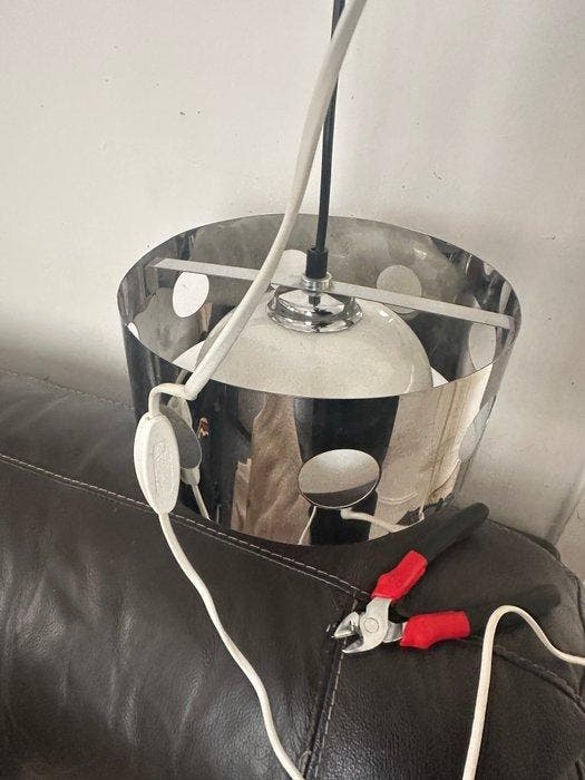 Plafonnier - Opaline - Suspension space age, Antiquités & Art, Antiquités | Éclairage