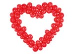 Balloonboog Hart Rood 5 delig, Verzenden