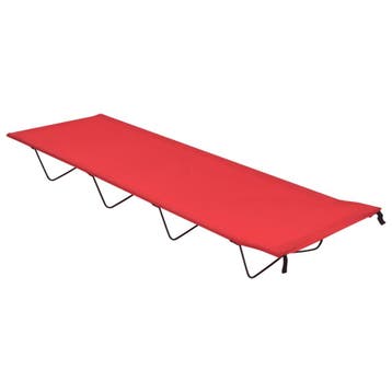 vidaXL Campingbed 180x60x19 cm oxford stof en staal rood, Caravans en Kamperen, Kampeeraccessoires, Verzenden, Nieuw