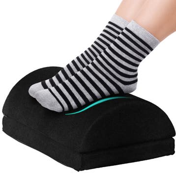 Avalo Voetensteun Bureau Stof -Ergonomisch Traagschuim-Zwart, Verzenden