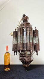 Plafondlamp - Glas, Metaal - Vintage Moroccan XL