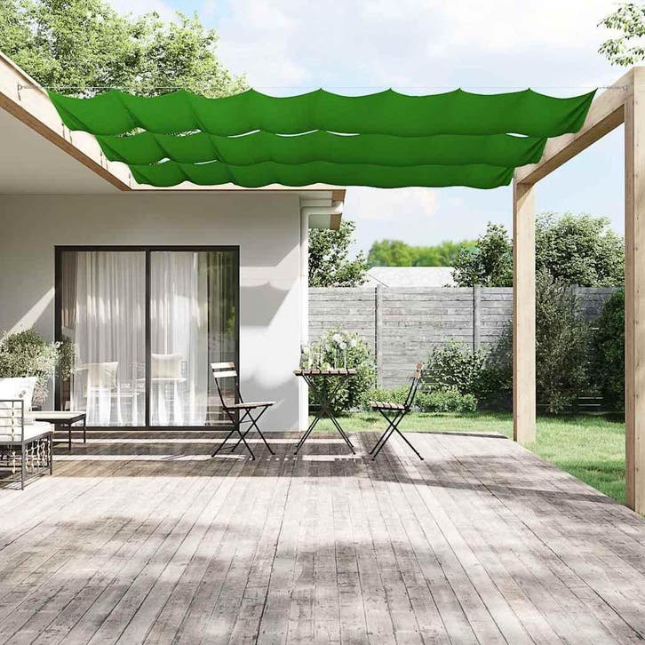 vidaXL Luifel verticaal 100x600 cm oxford stof lichtgroen, Tuin en Terras, Parasols, Nieuw, Verzenden