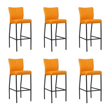 Set van 6 Leren barkruk Revolt hoog - Toledo Mandarin, Nieuw, Leer, Ophalen of Verzenden, 90 cm of meer