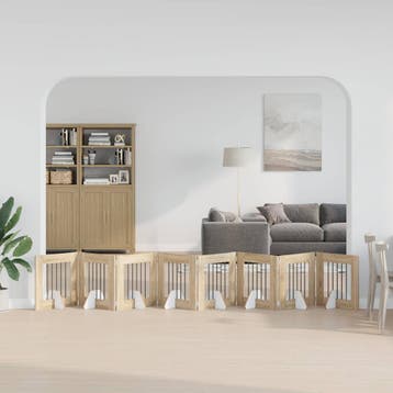vidaXL Opvouwbaar hondenhekje met standaards 8 st Sonoma, Verzenden