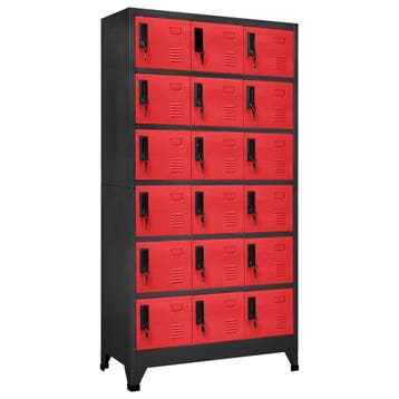 vidaXL Lockerkast 90x40x180 cm staal antracietkleurig en, Verzenden