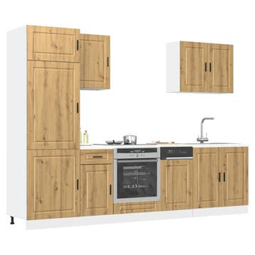 vidaXL 7-delige Keukenkastenset Kalmar bewerkt hout, Verzenden