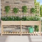 vidaXL Tuin Plantpot Beige 203,5 x 54 x 152,5 cm Massief, Tuin en Terras, Verzenden, Nieuw