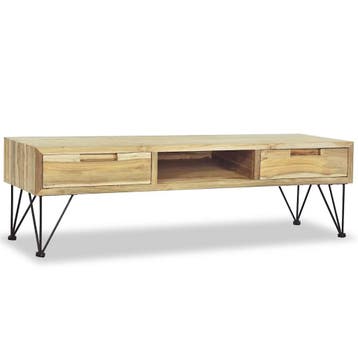 vidaXL Tv-meubel 120x35x35 cm massief teakhout, Huis en Inrichting, Verzenden, Nieuw