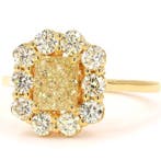 Ring - 18 karaat Geel goud - 1.81ct. tw. Geel Diamant