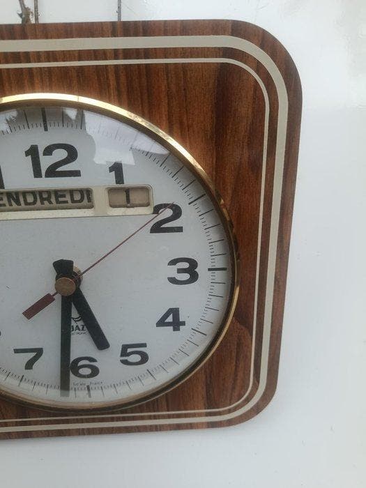 Horloge murale - Jaz Electronic Design industriel Formica -, Antiquités & Art, Art | Objets design