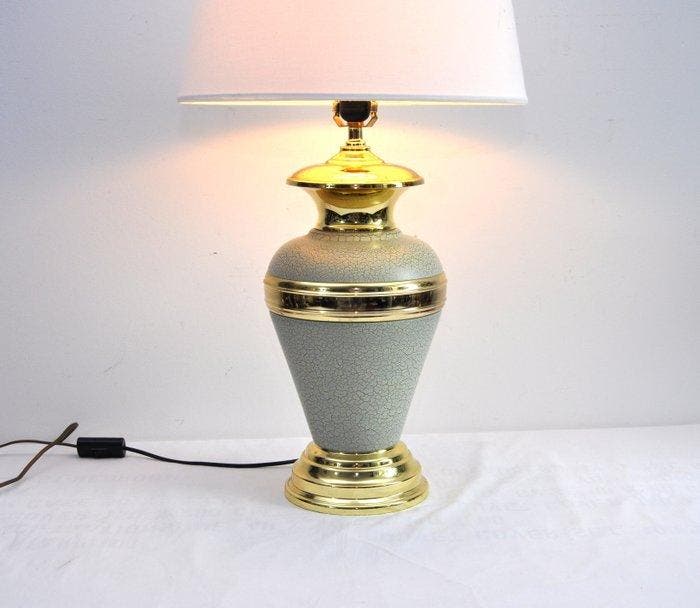 Tafellamp - Messing, Keramiek, Antiek en Kunst, Curiosa en Brocante