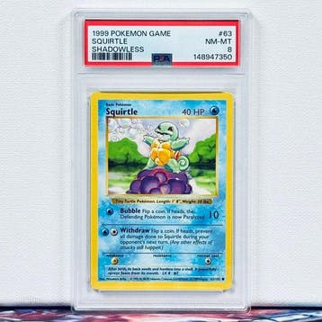 Pokémon Graded card - SQUIRTLE #63 SHADOWLESS - Pokémon -, Nieuw