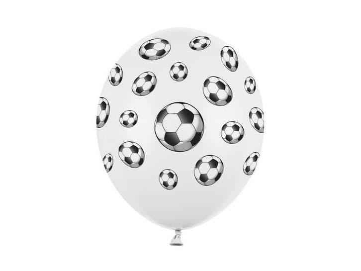 Voetbal Ballonnen Wit 30cm 6st, Hobby & Loisirs créatifs, Articles de fête, Envoi